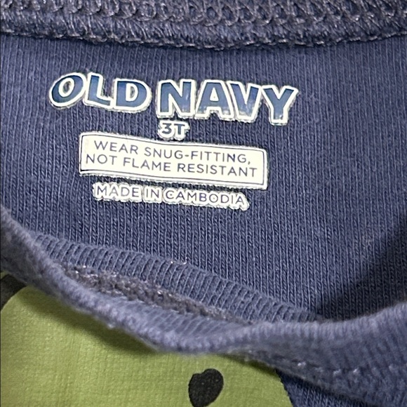 Old Navy Kids Pajama Set - Navy and Olive - Picture 4 of 6